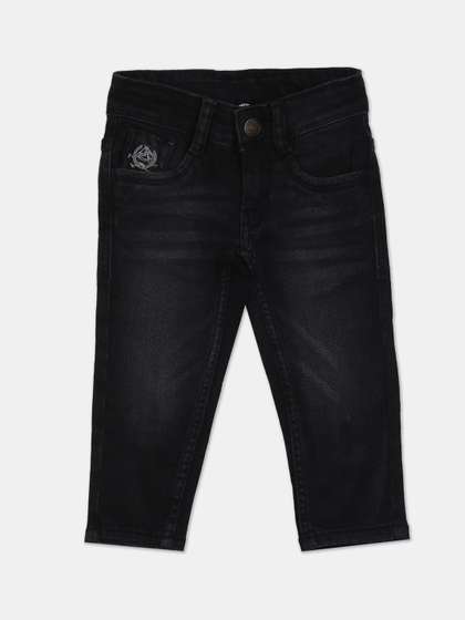 U S Polo Assn Kids Boys
                    Black Slim Fit Light Fade Stretchable Jeans