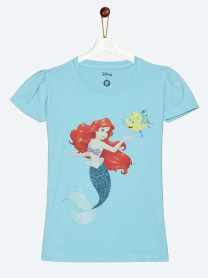 Price History of YK Disney Girls Printed T-shirt from Myntra