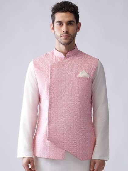 KISAH Men Printed Nehru Jacket
