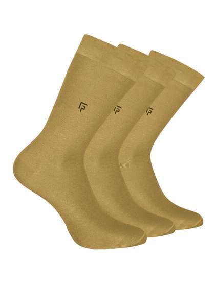 FOOTPRINT Men 3 Pairs
                    Anti Odour Organic Cotton Calf-Length Solid Bamboo
                    Formal Socks
