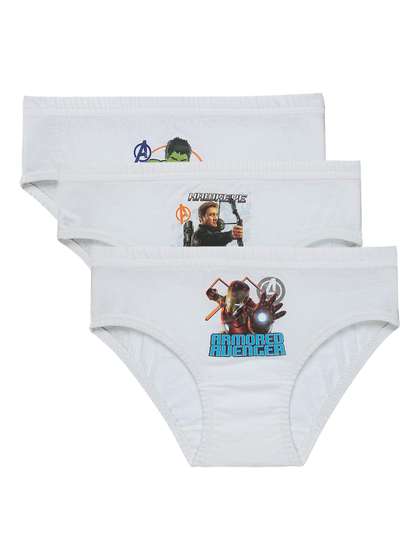 Bodycare Kids Boys Pack
                    Of 3 Avengers Printed Cotton Basic Briefs