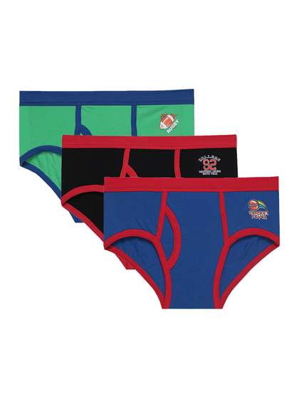 Bodycare Kids Boys Pack
                    Of 3 Assorted Basic Briefs KIA347-PK001