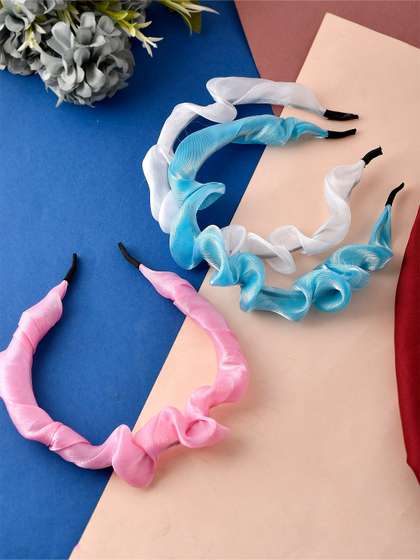 Silvermerc Designs Girls
                    Set of 3 Pink & Blue Hairband