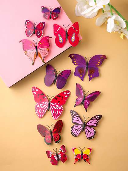 Melbees by Yellow Chimes
                    Girls Set of 12 Pcs Purple Butterfly Alligator Hair
                    Clip