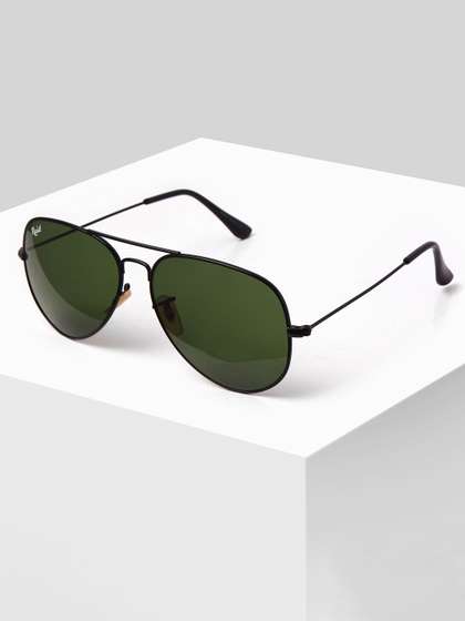 RESIST EYEWEAR
                        UNISEX Black Green UV Protected Aviator
                        Sunglasses
