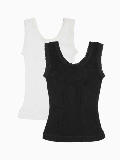 Kanvin Girls Pack Of 2
                    Solid Thermal Tops
