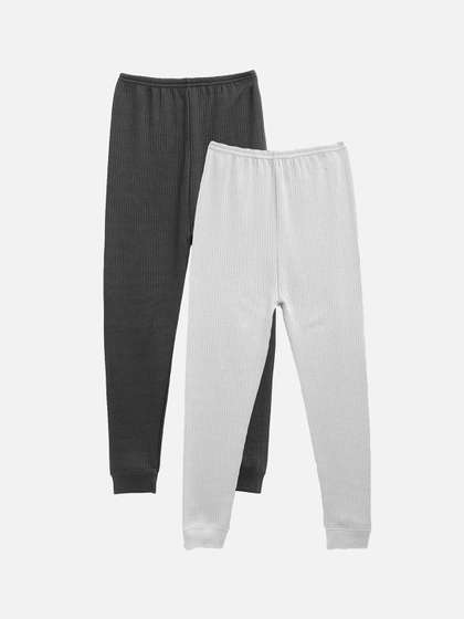Kanvin Boys Pack Of 2
                    Solid Thermal Bottoms