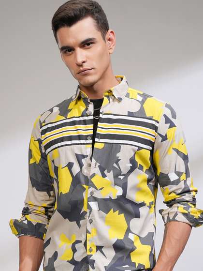 HIGHLANDER Printed Slim Fit Casual Shirt