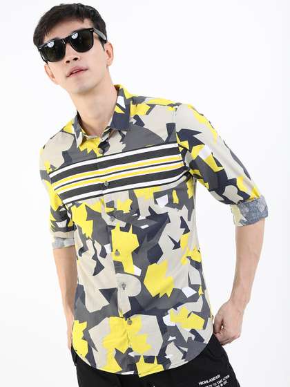 HIGHLANDER Slim Printed Cotton Shirt