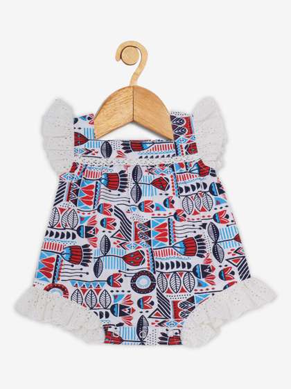 Creative Infant Girls
                    Cotton Printed Romper