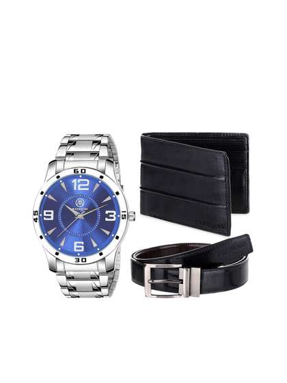 MARKQUES Men Solid
                      Leather Accessory Gift Set