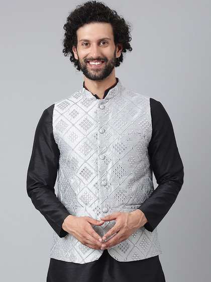 hangup trend Men Nehru Embroidered Jacket