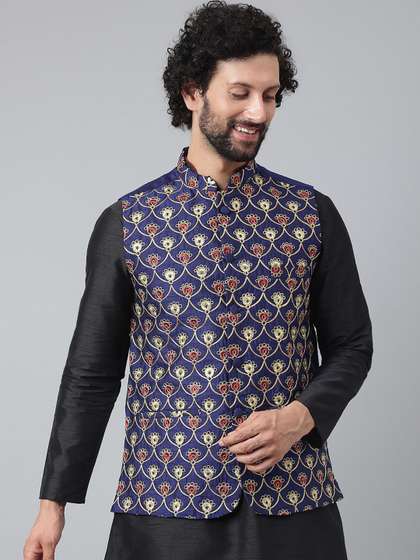 hangup trend Men Woven Design Nehru Jacket