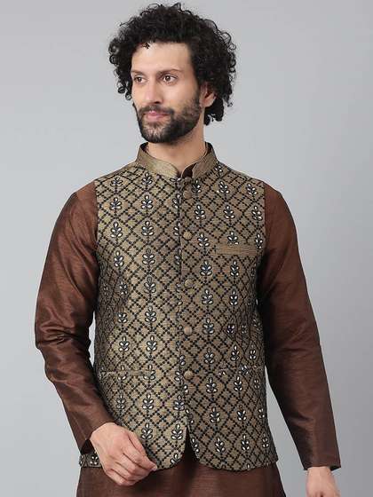 hangup trend Men Embroidery Nehru Jacket