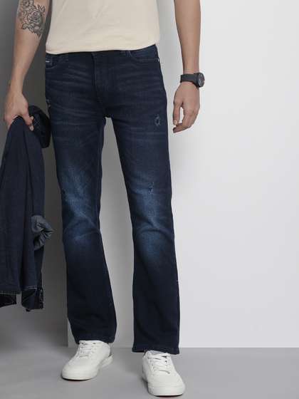 The Indian Garage Co
                        Men Bootcut Light Fade Stretchable Jeans