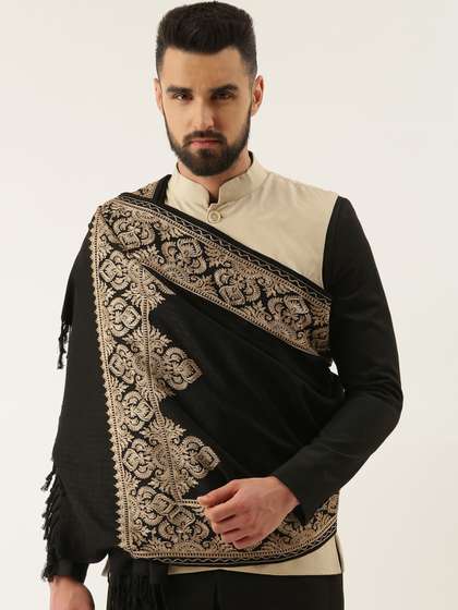 Price History of Pashmoda Men Embroidered Shawl from Myntra