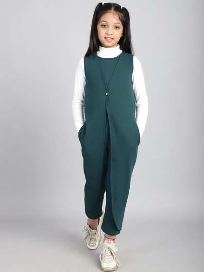 Baawri Girls Cotton
                    Basic Jumpsuit