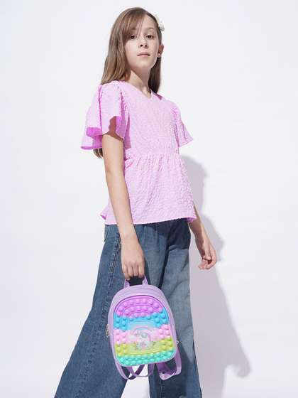 Vero Moda Girls Solid
                    Round Neck Top