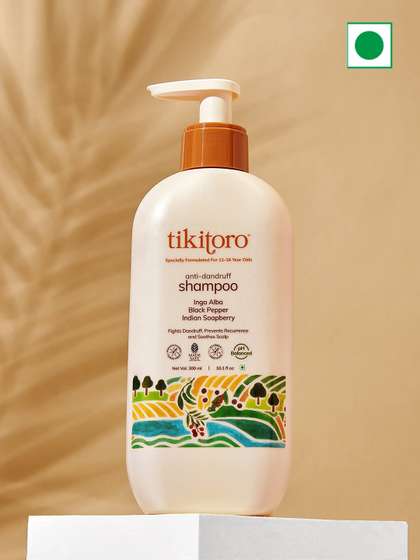 Tikitoro Anti-Dandruff
                    Shampoo With Inga Alba, Black Pepper & Indian
                    Soapberry- 300ml