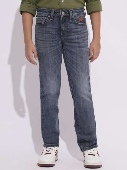 Jack & Jones Junior Boys Mid-Rise Straight Fit Stretchable Jeans
