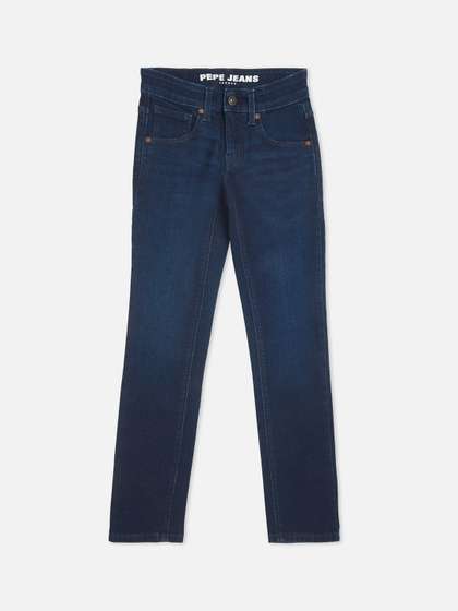 Pepe Jeans Boys
                      Mid-Rise Slim Fit Low Distress Stretchable Jeans