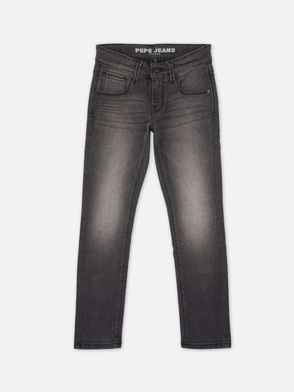 Pepe Jeans Boys Mid-Rise
                    Slim Fit Heavy Fade Stretchable Jeans