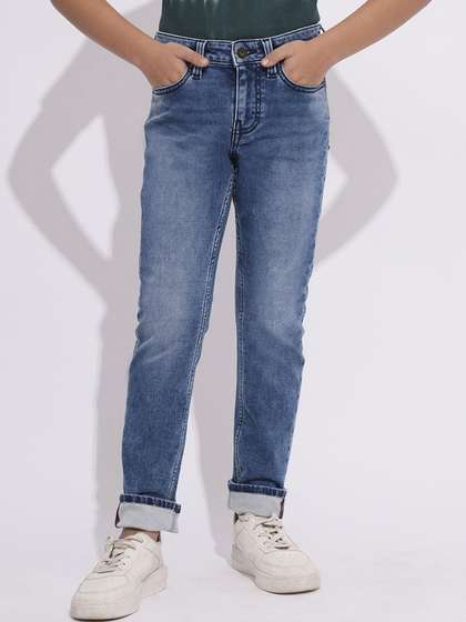 Jack & Jones Junior
                    Boys Straight Fit Cotton Light Fade Jeans