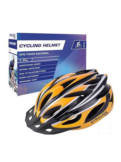 STRAUSS Adjustable
                    Cycling Helmet With Detachable Visor