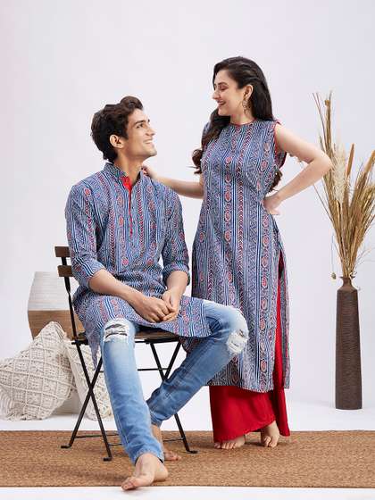 VASTRAMAY Printed Cotton Kurta