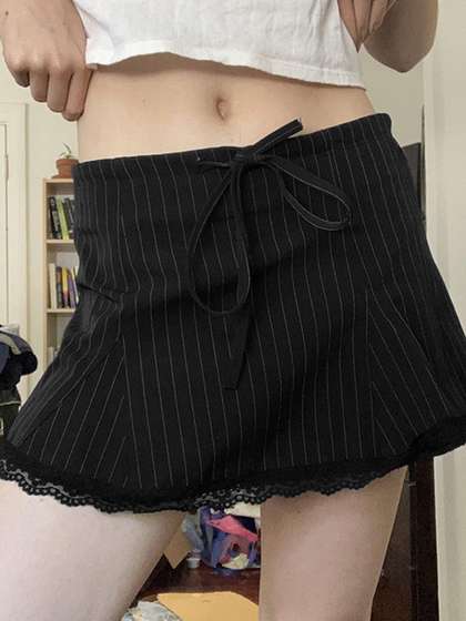 LULU & SKY Striped Mini Skirts