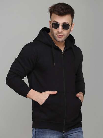 SLOWLORIS Men Solid
                        Hooded Sweatshirt