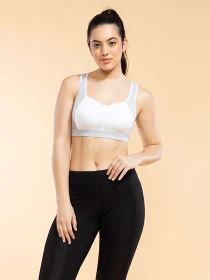 Enamor Medium Impact
                        Cotton Sports Bra, Padded, Wire-Free, Full
                        Coverage For Comfort Sb38