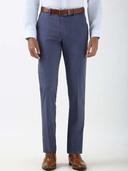 Peter England Men
                        Printed Slim Fit Trousers