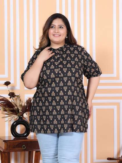 KALINI Floral Printed Pure Cotton Kurti