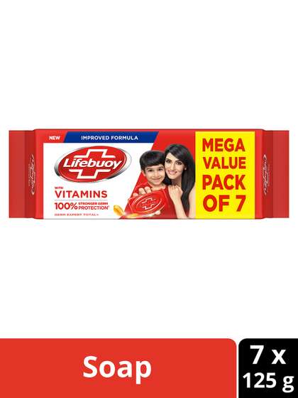 Lifebuoy Set Of 7
                          Germ Expert Total Plus Soap - 125g Each