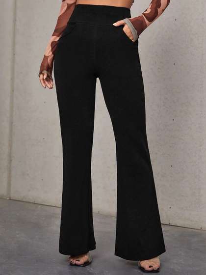 Stylecast X Slyck
                        Women Comfort Flared Wrinkle Free Trouser