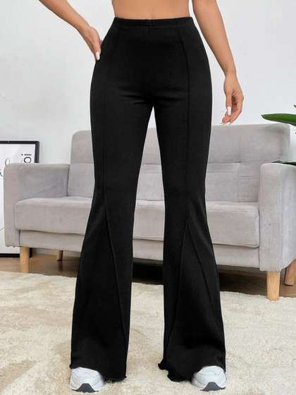 Stylecast X Slyck
                        Women Comfort Flared Wrinkle Free Trouser