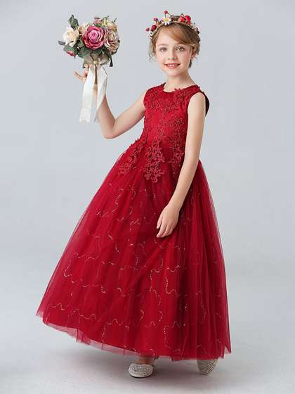 JC SPARKLE Girls Self
                      Design Embellished Maxi Dress