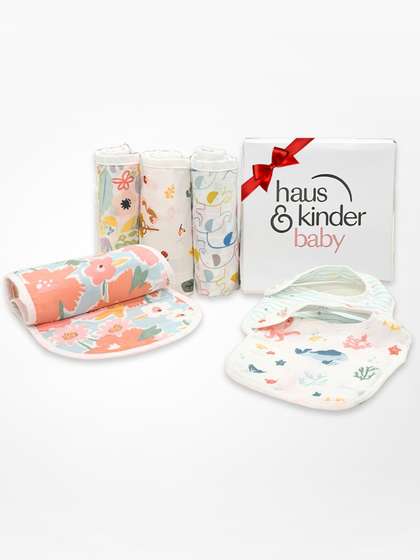 haus & kinder
                    Infants Pack of 6 Pure Cotton Baby Apparel Gift Set