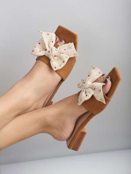 Price History of DressBerry Women Embellished Open Toe Flats with