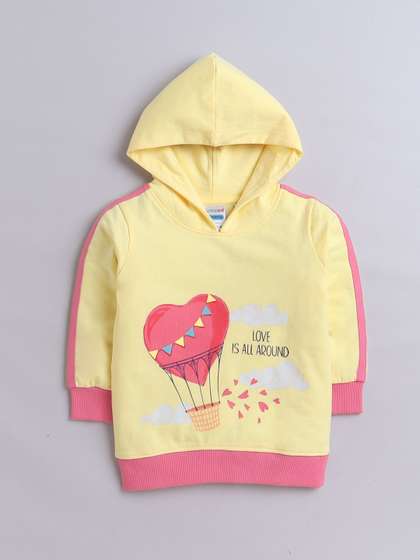BUMZEE Girls Printed
                      Hooded Sweatshirt
