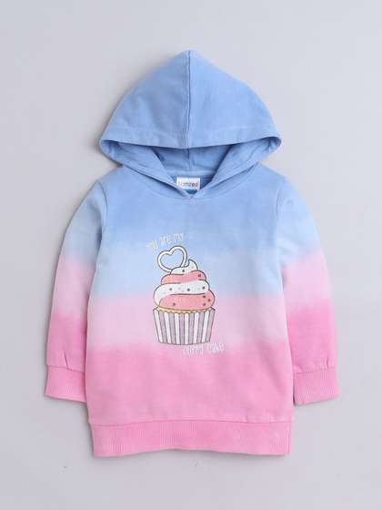 BUMZEE Girls Printed
                    Hooded Sweatshirt
