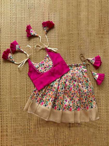 UFB Girls Printed
                        Ready to Wear Lehenga Choli