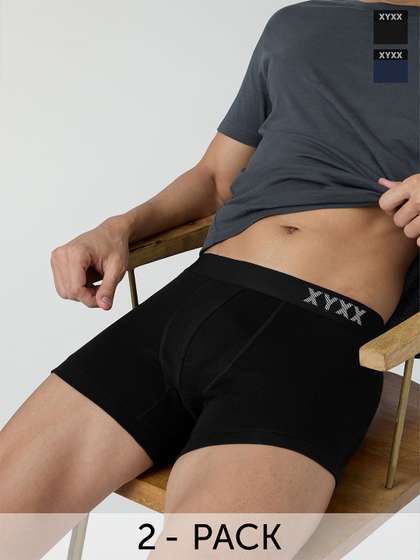 XYXX Men Solid Pack of
                      2 Combed Cotton Pace Trunk