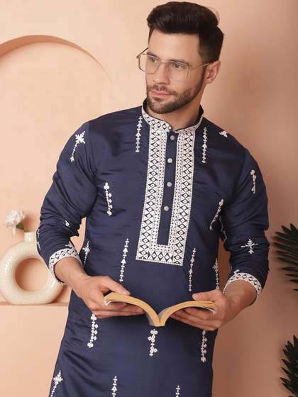 Jompers Abstract Embroidered Kurta
