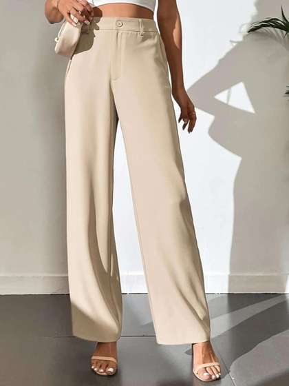 Next One Women Smart
                        High-Rise Easy Wash Trousers
