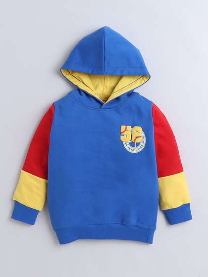 BUMZEE Boys Printed
                    Hooded Sweatshirt