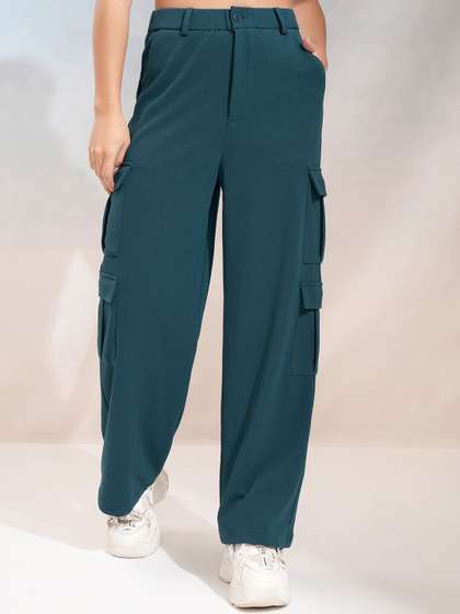 Tokyo Talkies Women
                        Loose Fit Cargos Trousers