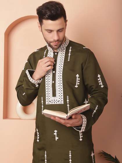 Jompers Abstract Embroidered Kurta