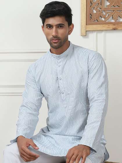 Jompers Thread Work Straight Kurta